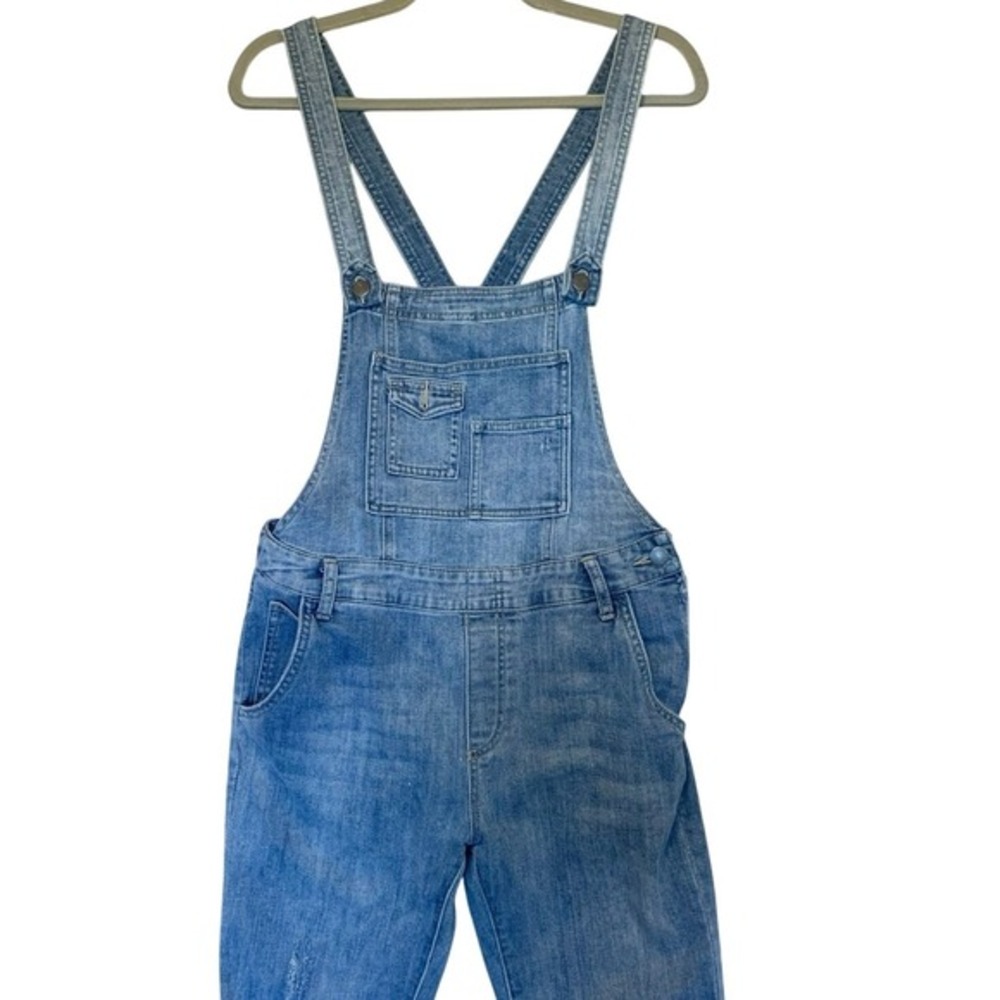 Vintage Free People Bib Overalls Size 28 Blue Denim - Picture 2 of 4